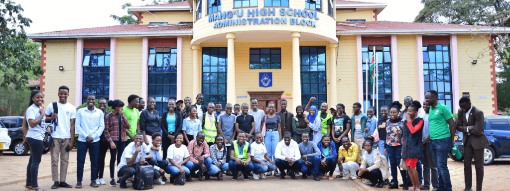 Mount Kenya University (MKU) environmental club students marks the world environmental day at Mangu high school