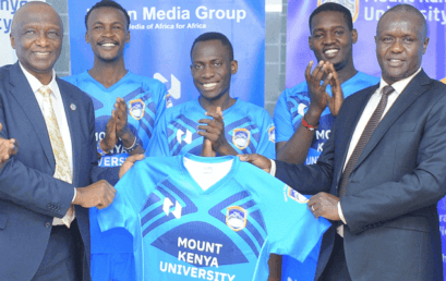 MKU Tigers rugby team receives sport kits donation from NMG